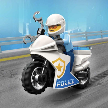 LEGO City Police Bike Car Chase 60392 Building Toy Set (59 Pcs),Multicolor 