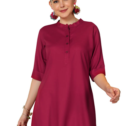Libas Women's Straight Tunics (58213_Maroon 