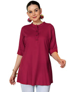 Libas Women's Straight Tunics (58213_Maroon 