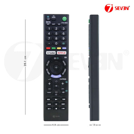7SEVEN® Compatible with Sony Bravia TV Remote Control RM-L1370 Model Fit for Smart LCD LED UHD OLED QLED 4K Android Televison Non Voice Command with Streaming Apps Replacement Remotes All Sony TV's 