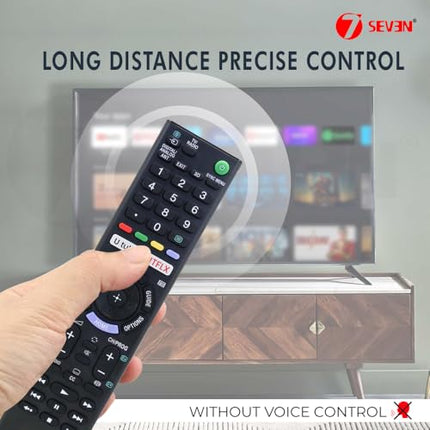 7SEVEN® Compatible with Sony Bravia TV Remote Control RM-L1370 Model Fit for Smart LCD LED UHD OLED QLED 4K Android Televison Non Voice Command with Streaming Apps Replacement Remotes All Sony TV's 
