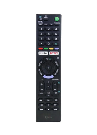 7SEVEN® Compatible with Sony Bravia TV Remote Control Suitable for Smart LCD LED UHD OLED QLED 4K Android Televison Non Voice Command with Streaming Apps - Match Key by Key with Existing Remote 