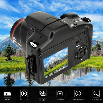 Acuvar Digital Camera, 16 Megapixel Photo Camera Mini Digital SLR Camera, CMOS Sensor 2.4“ TFT LCD Compact Camera, 16X Digital Zoom Video Camera for Children Adults Beginners 