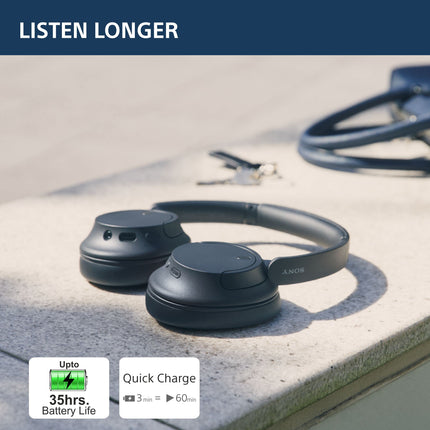 Sony WH-CH720N, Wireless Over-Ear Active Noise Cancellation Headphones with Mic, up to 50 Hours Playtime, Multi-Point Connection, App Support, AUX & Voice Assistant Support for Mobile Phones (Blue) 