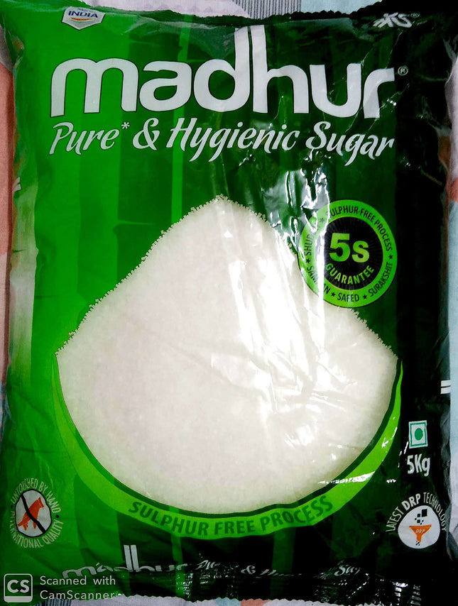 Madhur Pure Sugar, 5kg Bag 
