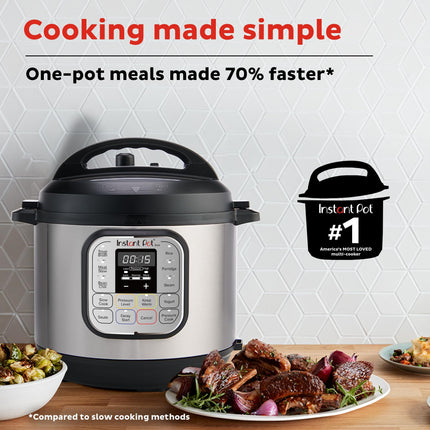 Instant Pot 3 Litres 7-in-1 Multi- Use Programmable Electric Pressure Cooker with Stainless Steel Inner Pot, Slow Cooker, Rice Cooker, Steamer, Sauté, Yogurt Maker And Warmer, Black. 