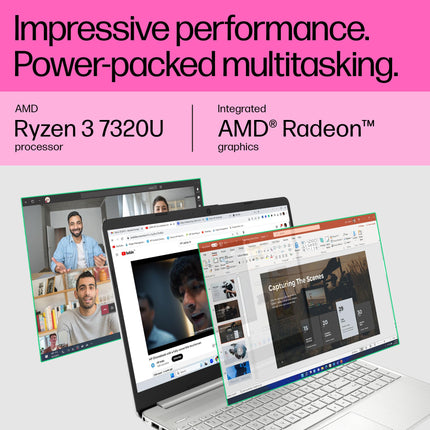 HP 15 AMD Ryzen 3 7320U (8GB Ram/512GB SSD/Fhd/15.6" (39.6 Cm)/Backlit Keyboard/Windows 11/Ms Office 21/1.59Kg/Silver) Fc0026Au Laptop 