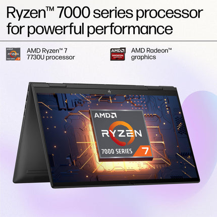 HP Envy x360 2-in-1 Laptop,AMD Ryzen 7 7730U,15.6-inch(39.6 cm),FHD,Touch,16GB RAM,512GB SSD,5MP Camera,Audio by B&O,Windows 11,MSO,Black,1.82 kg,15-fh0032AU 
