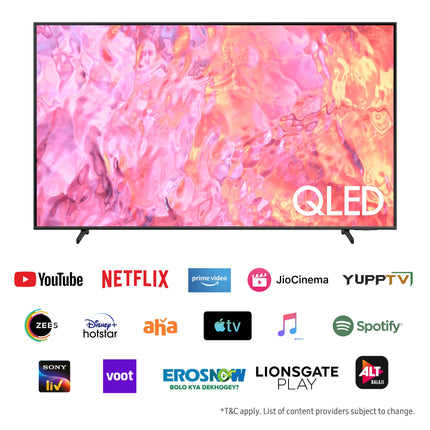 Samsung 138 cm (55 inches) 4K Ultra HD Smart QLED TV QA55QE1CAKLXL (Titan Gray) 