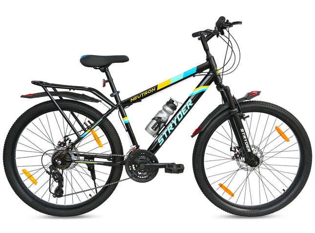 Tata stryder Neutron Gear Cycle in 26t Wheel Size with 21 Speed Shi-Mano Gears with Heavy inbuilt Carrier with Dual disc Brakes for 12+ Age Group (avilable in Multicolors) 
