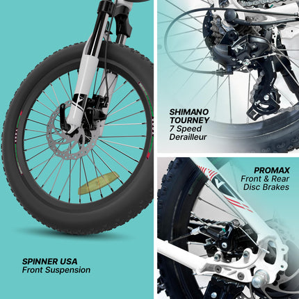 vaan Urbansport Electric Bicycle with Display, Benelli Hydroformed Alloy Frame and 5 Levels Pedal Assist for Easy Climb (White, E-Cycle Weight- 25kg) 