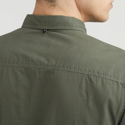 Allen Solly Men's Cotton Solid Slim Fit Shirt (ASSFWMOFG80292_Olive 40) 