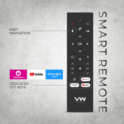 VW 109 cm (43 inches) Playwall Frameless Series Full HD Android Smart LED TV VW43F2 