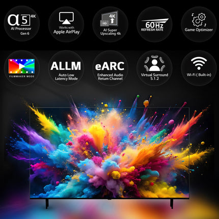 LG 108 cm (43 inches) QNED-75 Year 2024 Edition 4K Ultra HD (3840x2160) Smart WebOS QNED TV 43QNED75SRA (Black) 