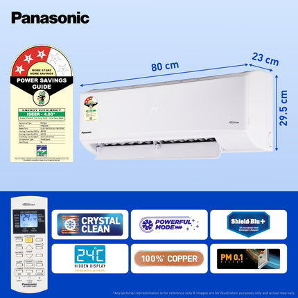 Panasonic 1.4 Ton 3 Star Inverter Split AC (Powerful Mode, Copper Condenser, 7in1 Convertible, 2-Way, PM 0.1 Filter, CS/CU-SU17AKY3T, White) 