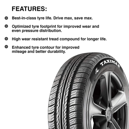 JK Tyre 165/80 R14 Taximax Tubeless Car Tyre 