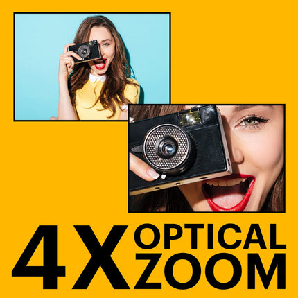 KODAK PIXPRO FZ45-WH 16MP Digital Camera 4X Optical Zoom 27mm Wide Angle 1080P Full HD Video 2.7" LCD Vlogging Camera (White) 