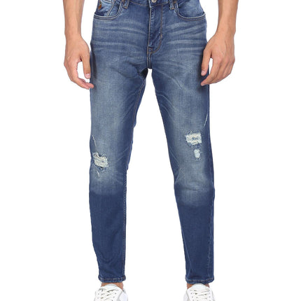 U.S. POLO ASSN. Men's Slim Mid Rise Jeans (UDJENO0370_Blue_32) 