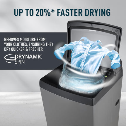 Panasonic 10 Kg Wifi Fully-Automatic Top Loading Smart Washing Machine (NA-F100VF1CB, Dark Silver, 2024 Model, Drynamic Spin) 
