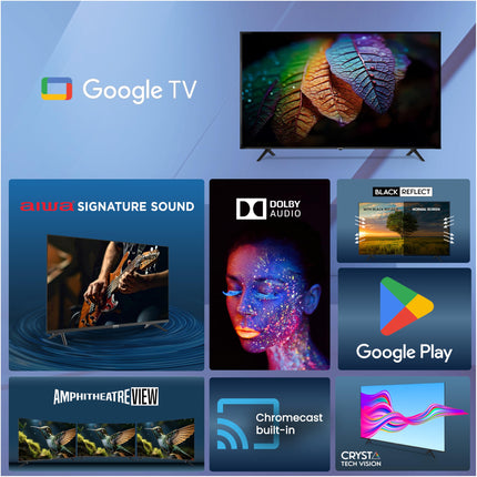 Aiwa 80 cm (32 inches) Google TV | HD Ready | Smart TV | LED Display | Built-in Apps | Magnifiq Series Bezel-Less | 1.5 GB RAM | Dolby Audio | Signature Sound | AS32HDX1-GTV 