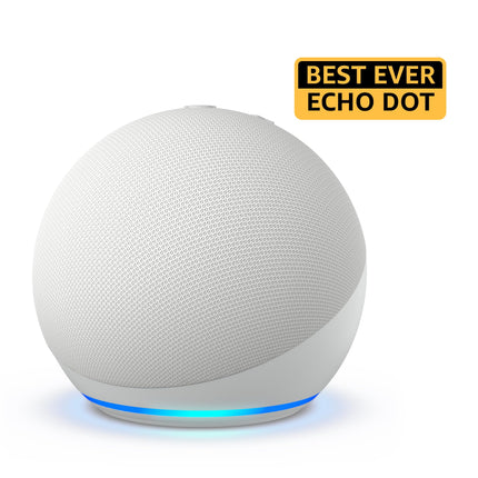 Amazon Echo Dot (5th Gen) | Smart speaker with Bigger sound, Motion Detection, Temperature Sensor, Alexa and Bluetooth| White 