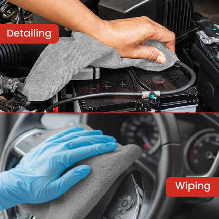 Autofy [SEP 2025 New Launch Microfiber Cleaning Cloth 25 Pcs 30x30 cm Reusable, Washable & Tearable Sheets 180 GSM, High Absorbency Lint Free Car Cleaning Cloth Glass & Garage Cleaning 