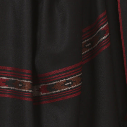 Pashtush Men's Fine Wool Kullu Lohi, Woven Shawls, Inspired by Himachal Handicrafts (Large, Black)