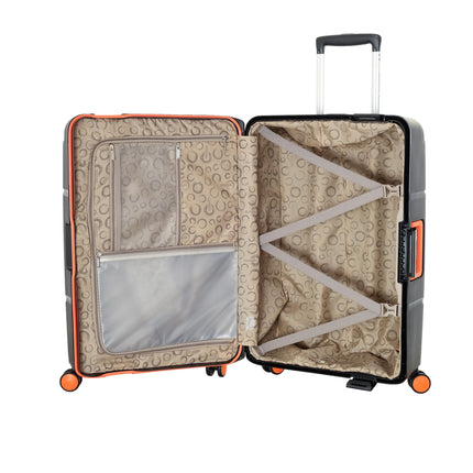 American Tourister Circurity+ 68 CM 8 Wheel with 3 Point TSA Lock Trolley Bag for Travel | Small Polypropelene Suitcase with TSA Lock, Double Wheels & Flexi Packing Straps for Men & Women - Black 