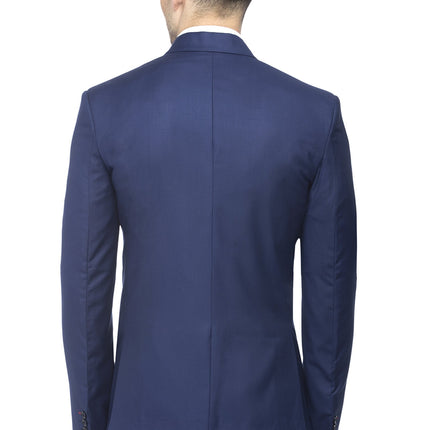 FAVOROSKI Designer Men's Slim Fit Notched Lapel Single Breasted Solid Blazer, Navy Blue (FAVBL161134-NBLUE-5XL) 