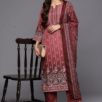 Libas Women's Poly Crepe Kurta Sets (34215_Maroon 