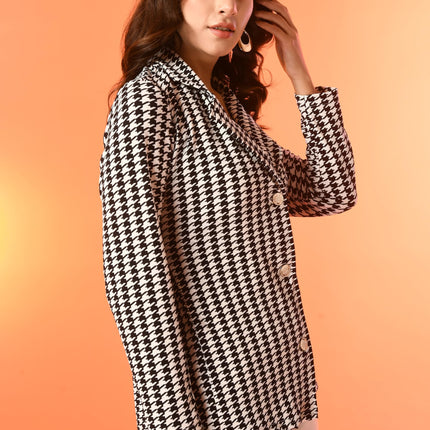 IUGA Women Jacket Style Full Sleeve Pink Blazer 
