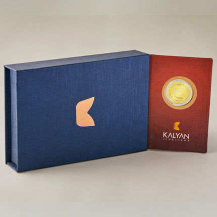 Kalyan Jewelers 5 grams 22K (916) Purity Gold Coins - BIS Hallmarked - Rose 