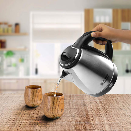 Russell Hobbs Automatic Stainless Steel Electric Kettle Dome1515 1500 Watt - 1.5 Litre with 2 Year Manufacturer Warranty, 1.5 Liter, 1500 Watt 