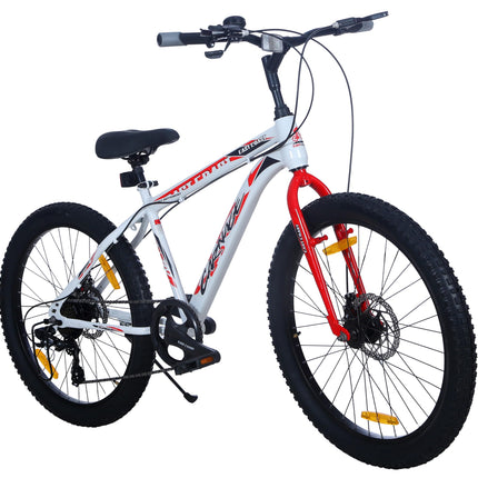 EAST COAST Carnage 24T Cycle with 7 Speed Gear (9years to 13 Years Big Kids) Rigid, 16 Inches, White 