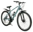 VESCO Throttle 29-T MTB 21 Speed Shimano Gear Cycle for Men | Dual Disc Brake | Front Suspension | Frame 18 Inch | Mountain Bike | Ideal for 17+ Years Adult Men & Women (Grey) 