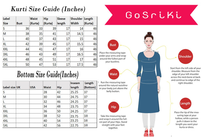 GoSriKi Women's Cotton Blend Embroidered Straight Kurta with Pant & Dupatta (Kasturi Pink-APL-GS_XL_Pink_X-Large) 