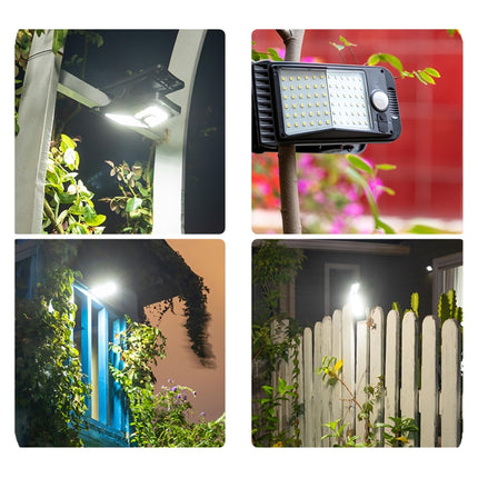 Khinda LED Solar Light with Motion Sensor Solar Powered Spotlight, Solar Clip Lights for Home Security with inbuilt 1500MH Battery (White) 48 LED-Acrylonitrile Butadiene Styrene 