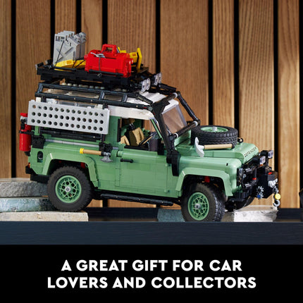 LEGO Icons Land Rover Classic Defender 90 10317 Model Car Building Set for Adults and Classic Car Lovers, This Immersive Project Based on an Off-Road Icon Makes a Great Graduation Gift for Him or Her 