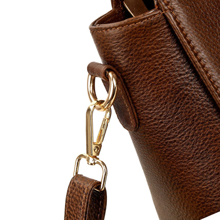 HYATT Leather Accessories Full-Grain Natural Cro Leather Top-Handle satchel Handbags & Shoulder Sling Bags For Women Office Branded Stylish Latest Size- L-13 X H-9 x W- 5.5 Inch 