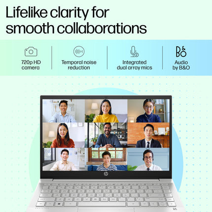 HP Pavilion 14, 12th Gen Intel Core i7-1255U, 16GB DDR4, 1TB SSD, (Win11, Office21, Silver,1.41 kg), IPS, Micro-edge, BrightView,14-inch (35.6cm) FHD Laptop, Intel Iris Xe graphics, HD camera,dv2015TU 