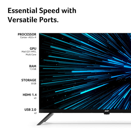 Acer 80 cm (32 inches) J Series HD Ready Smart Google TV (Black) 