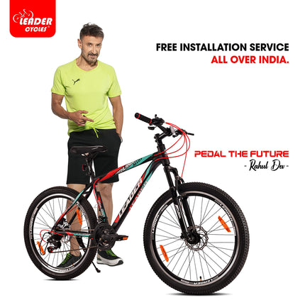 Leader Highlander 26T 21-Speed Alloy MTB Cycle| Free Pan India Installation | Dual Disc Brake and Front Suspension Ideal for 12+ Years 