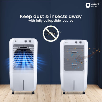 Orient Electric Aeroquid 46L Personal Cooler | 8m Air Throw Distance | 150W Power Consumption | 4 Way Cooling | 1 Year Product Warranty | White 