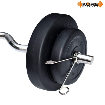 Kore PVC 50 Kg Home Gym Set with One 3 Ft Curl Rod and One Pair Dumbbell Rods, Multicolour 