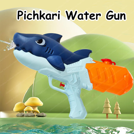 FunBlast Holi Pichkari Water Gun for Kids Boy & Girls – Shark Powerful High Pressure Tank Spray Gun Toy, Pichkari for Holi Water Gun for Boys, Girls, Kids, Pichkari Gun Big Toy – Random Color (500ML) 