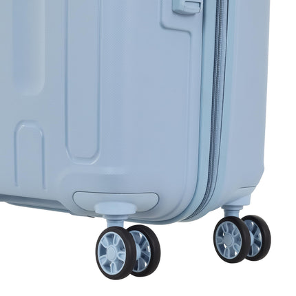 American Tourister Large Ivy 2.0-8 Wheel, 79 CM Hard PP Check-in Suitcase for Travel/Trolley Bag for Travel/Travel Bag with Combination Lock & Smooth Sliding Double Wheel - Blue Frog 