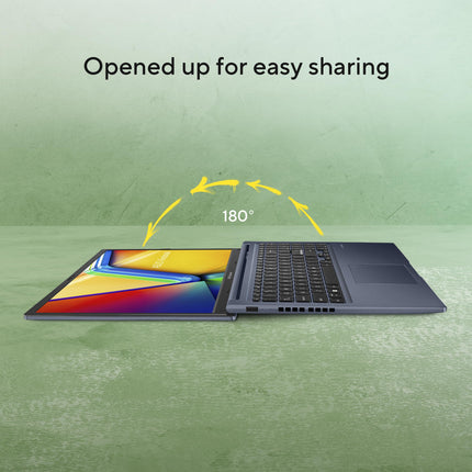 ASUS Vivobook 15, Smartchoice, AMD Ryzen 7 5825U, 16GB RAM, 512GB SSD, FHD 15.6", Windows 11, Office Home 2024, Quiet Blue, 1.7Kg, M1502YA-BQ703WS, AMD Radeon iGPU, M365 Basic (1Year)*, 42Whr Laptop 