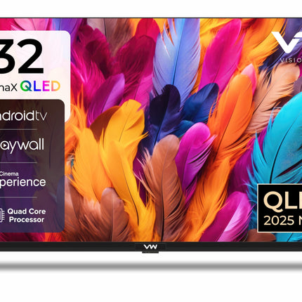 VW 80 cm (32 inches) Playwall Frameless Series HD Ready Android Smart LED TV VW3251 (Black) 