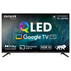 Aiwa 139 cm (55 inches) QLED Display 4K Ultra HD | Google TV | Smart TV | Dolby Vision | Magnifiq Series Bezel-Less | 2 GB RAM | 16 GB Storage | Dolby Atmos Audio | Signature Sound | AS55QUHDX3-GTV 
