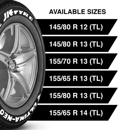 JK Tyre 155/65 R14 Ultima Neo Tubeless Car Tyre 